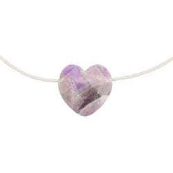 АМЕТИСТ граненое сердце с дыркой