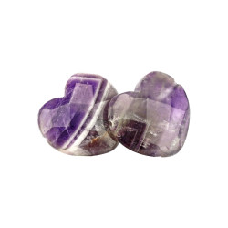 АМЕТИСТ граненое сердце с дыркой