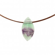 ФЛЮОРИТ граненый лист с дыркой