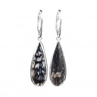 KIVISTUNUD PALMIPUU kõrvarõngad tilk (hõbe)