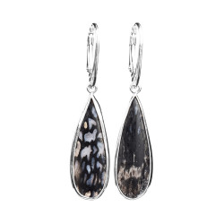 KIVISTUNUD PALMIPUU kõrvarõngad tilk (hõbe)