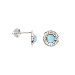 LARIMAR kõrvarõngad pooltäpp (hõbe) LARIMAR kõrvarõngad pooltäpp (hõbe)
