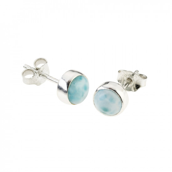 LARIMAR earrings half spot (silver 925) JEWELRY LARIMAR earrings half spot (silver 925) JEWELRY