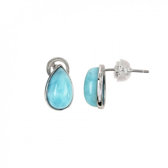 LARIMAR earrings teardrop (silver 925) JEWELRY LARIMAR earrings teardrop (silver 925) JEWELRY