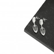 ГОРНЫЙ ХРУСТАЛЬ серьги (серебро)