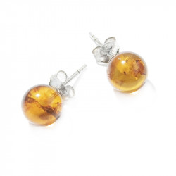 MEREVAIK kõrvarõngad täpp (hõbe 925) MEREVAIK kõrvarõngad täpp (hõbe 925)