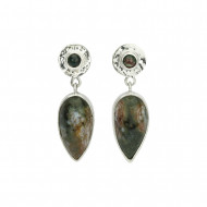 OOKEANI JASPIS kõrvarõngad tilk (hõbe)