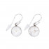 БЕЛЫЙ ДРУЗЫ АГАТ серьги висящий (серебро)
