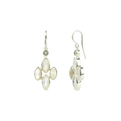 VIKERKAARE KUUKIVI ja HÕBETOPAAS kõrvarõngad (hõbe)