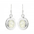 VIKERKAARE KUUKIVI kõrvarõngad lapik ovaalne (hõbe)