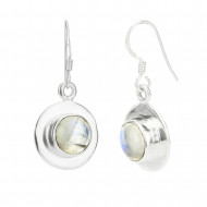 VIKERKAARE KUUKIVI kõrvarõngad lapik ümmargune (hõbe) VIKERKAARE KUUKIVI kõrvarõngad lapik ümmargune (hõbe)