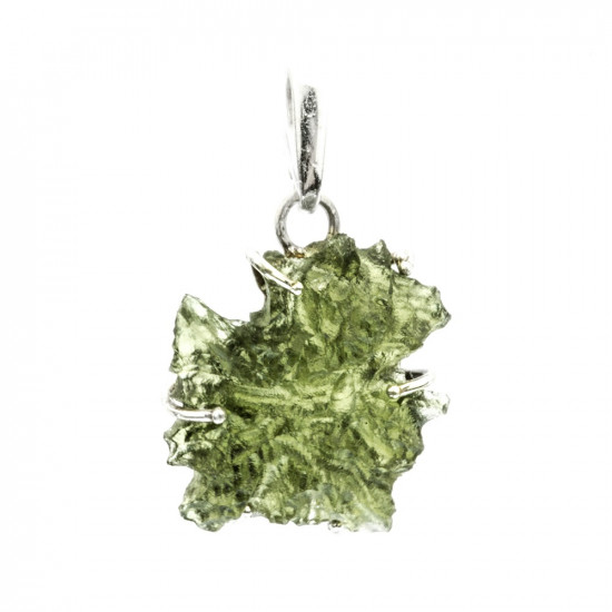 MOLDAVITE pendant rough (silver 925) JEWELLERY MOLDAVITE pendant rough (silver 925) JEWELLERY