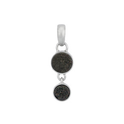 MUST DRUZY AHHAAT ripats kaheosaline (hõbe)  MUST DRUZY AHHAAT ripats kaheosaline (hõbe)
