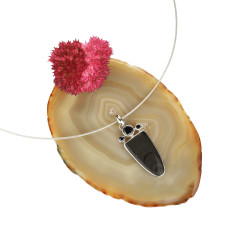 MUST OBSIDIAAN ja MUST SPINELL ripats (hõbe) MUST OBSIDIAAN ja MUST SPINELL ripats (hõbe)