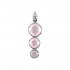 РОЗОВЫЙ КВАРЦ кулон из трех частей круглый (серебро 925)