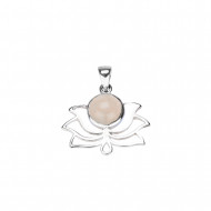 ROOSA KVARTS ripats lootos (hõbe)