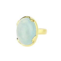 AKVAMARIIN sõrmus (kullatud hõbe)