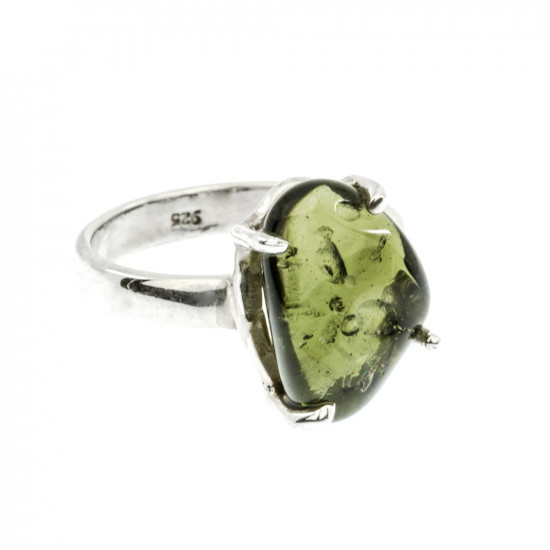 MOLDAVITE ring different shaped (silver 925) JEWELLERY MOLDAVITE ring different shaped (silver 925) JEWELLERY