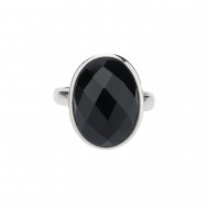 MUST OBSIDIAAN sõrmus (hõbe 925)