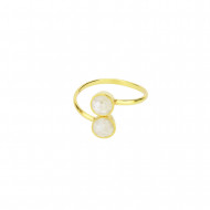 VIKERKAARE KUUKIVI sõrmus (kullatud hõbe) VIKERKAARE KUUKIVI sõrmus (kullatud hõbe)