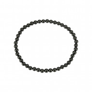 ЧЁРНЫЙ ТУРМАЛИН браслет (жемчужина 4 мм)