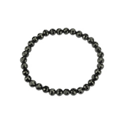 MUST TURMALIIN käekett tahutud (pärl 6 mm)