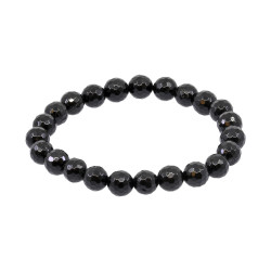 MUST TURMALIIN käekett tahutud (pärl 8 mm)