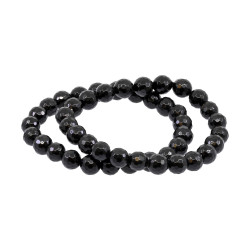 MUST TURMALIIN käekett tahutud (pärl 8 mm)