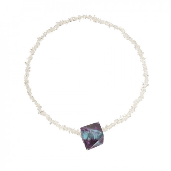 ROCK CRYSTAL and FLUORITE bracelet and elixir talisman JEWELLERIES ROCK CRYSTAL and FLUORITE bracelet and elixir talisman JEWELLERIES