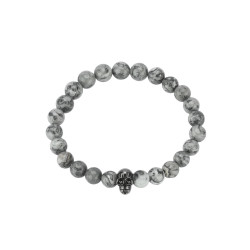 RAHU JASPIS käekett pealuuga (pärl 8 mm) RAHU JASPIS käekett pealuuga (pärl 8 mm)