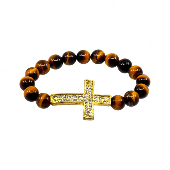 TIIGRISILM käekett ristiga (pärl 10 mm) EHTED TIIGRISILM käekett ristiga (pärl 10 mm) EHTED