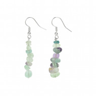 ФЛЮОРИТ серьги чипсы (металл) 