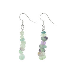 FLUORIIT kõrvarõngad chips (metall)