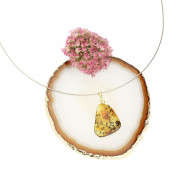 ЯНТАРЬ кулон (металл)