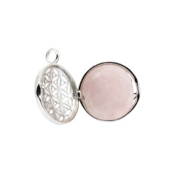 ROOSA KVARTS ripats elulill (metall)