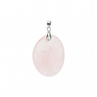 ROOSA KVARTS ripats ovaalne (metall)