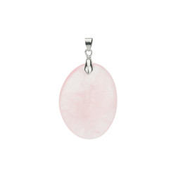 ROOSA KVARTS ripats ovaalne (metall)
