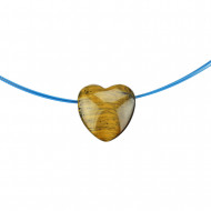 ТИГРОВЫЙ ГЛАЗ сердце с дыркой маленький