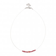 ROOSA TURMALIIN kaelavõru (hõbe)