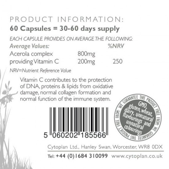 CYTOPLAN ACEROLA KOMPLEKS C-vitamiin VITAMINS AND MINERALS CYTOPLAN ACEROLA KOMPLEKS C-vitamiin VITAMINS AND MINERALS