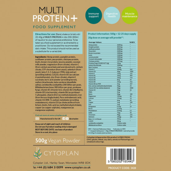 CYTOPLAN proteiinipulber mineraalainete ja vitamiinidega HEALTH PRODUCTS CYTOPLAN proteiinipulber mineraalainete ja vitamiinidega HEALTH PRODUCTS