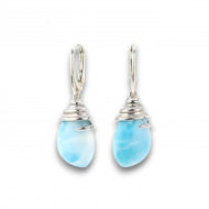 ЛАРИМАР серьги висящий капля (серебро)