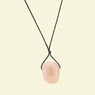 ROOSA KVARTS kaelaehe ruun "EIHWAZ" 