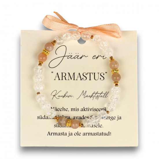 LA TENE käekett JÄÄR "ARMASTUS" – Kuukivi & Mäekristall armastuse väeehe LA TENE käekett JÄÄR "ARMASTUS" – Kuukivi ja Mäekristall
