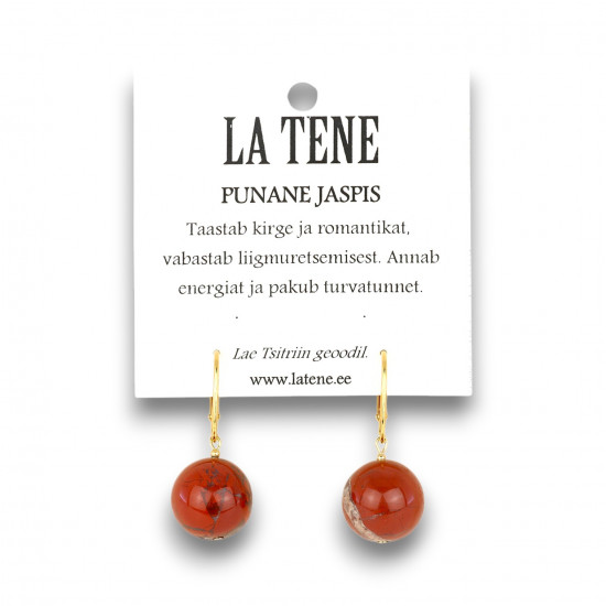 La Tene серьги "КРАСНАЯ ЯШМА" БРЕНД LA TENE