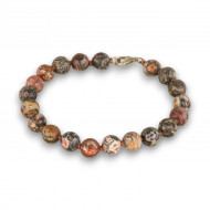 LEOPARDJASPIS käekett kinnitusega (hõbe)