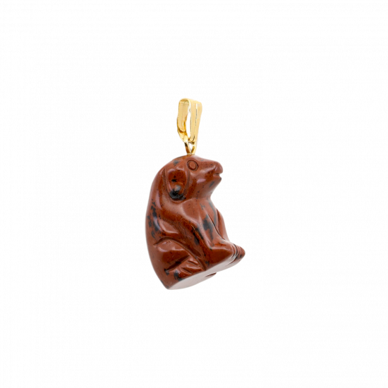 Mahagon-Obsidiaan koera kuju ripatsil