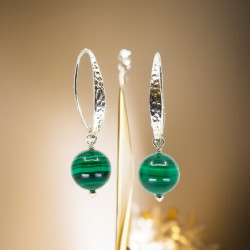 MALAHHIIT kõrvarõngad (hõbe)