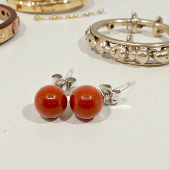 Punane Jaspis kõrvarõngad elujõu ja kire tugevdamiseks