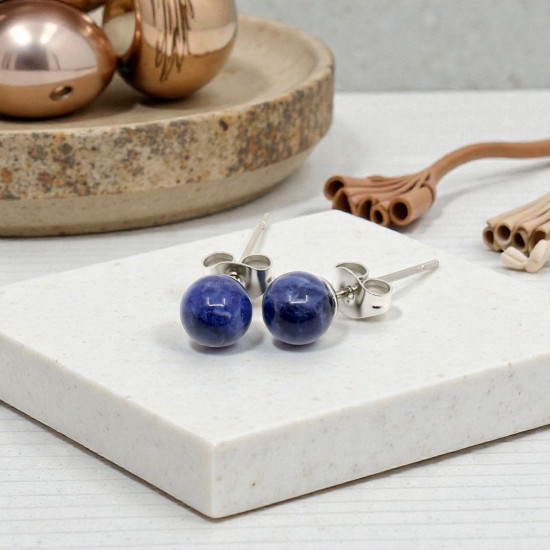 Sodaliit kristall kõrvarõngad – intuitsiooni ja spirituaalse kasvu toeks